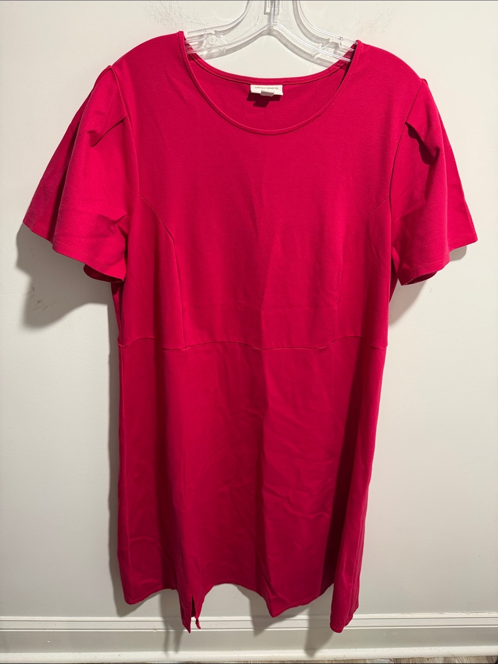 Christian Siriano for J. Jill Fuchsia Short Sleeve Shift Dress Size 1X